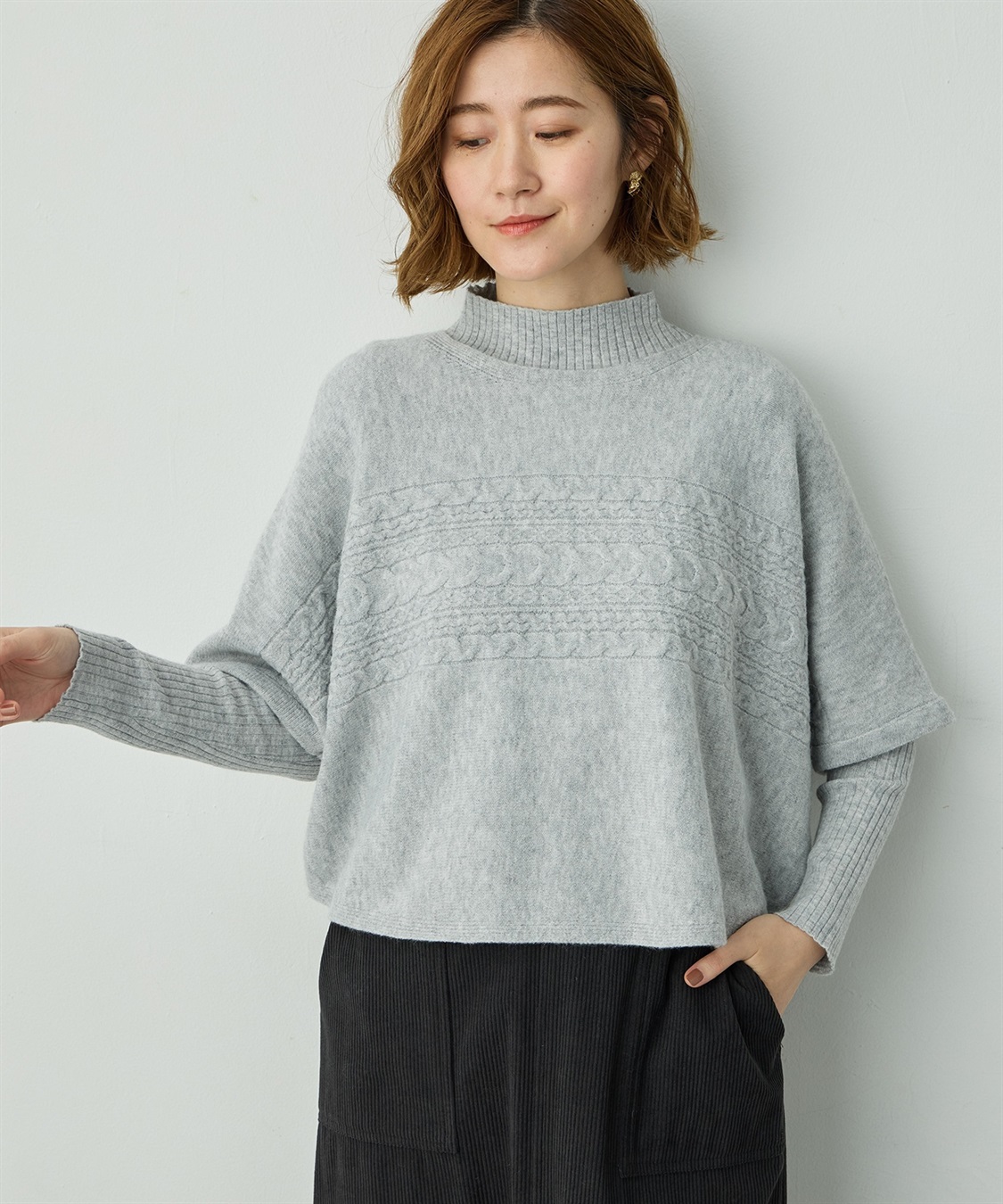 Petit Honfleur ポンチョアンサンブルニット_sub_8