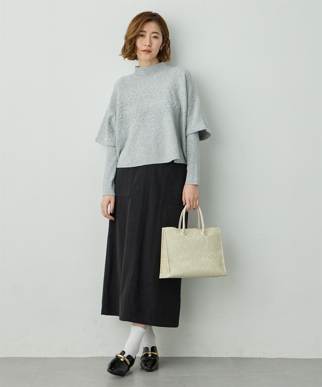 Petit Honfleur ポンチョアンサンブルニット_sub_11