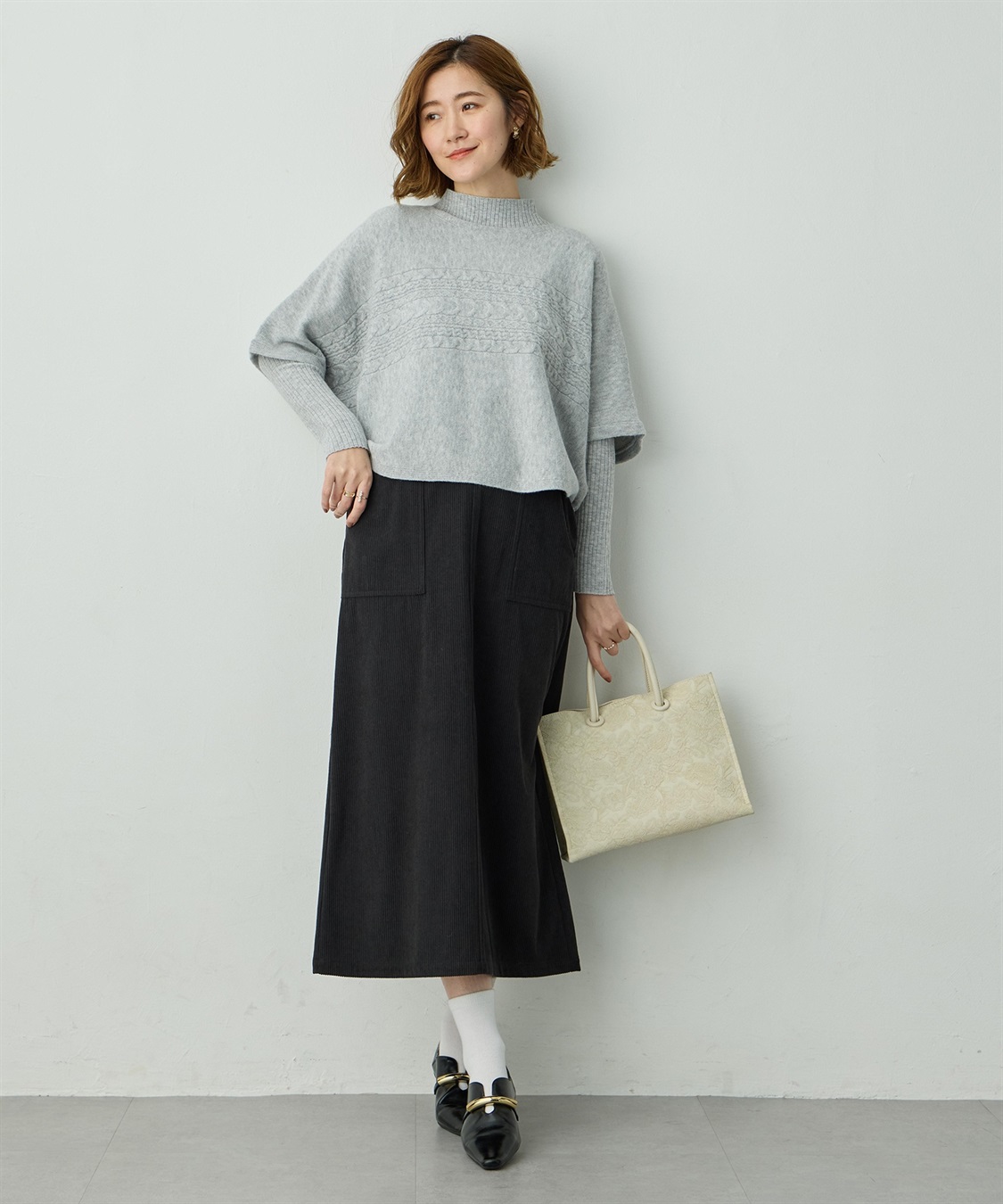 Petit Honfleur ポンチョアンサンブルニット_sub_12