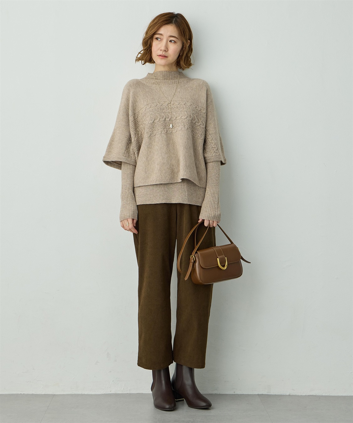 Petit Honfleur ポンチョアンサンブルニット_sub_16