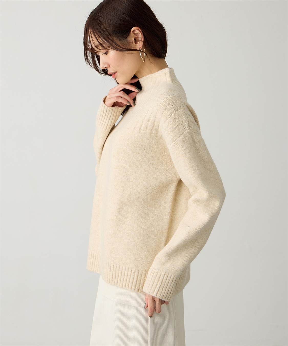 Petit Honfleur カラーネップニットプルオーバー【ハンドウォッシャブル】_sub_3