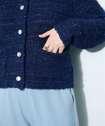 Petit Honfleur ツイード風ニットクルーカーディガン【ハンドウォッシャブル】_subthumb_19