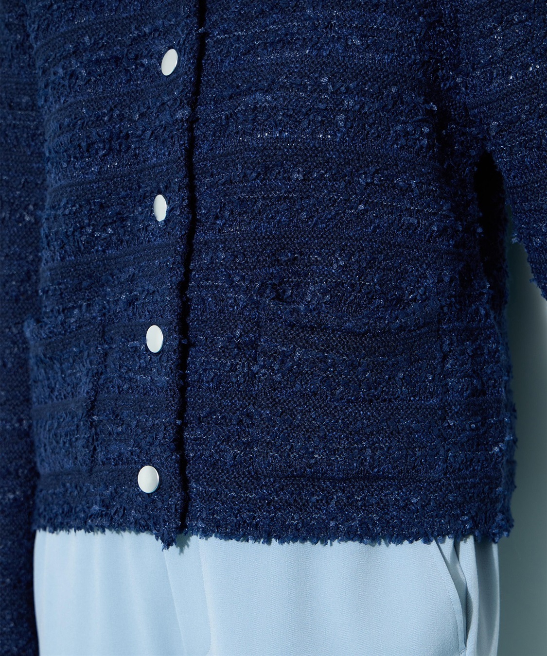 Petit Honfleur ツイード風ニットクルーカーディガン【ハンドウォッシャブル】_sub_21