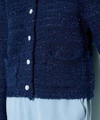 Petit Honfleur ツイード風ニットクルーカーディガン【ハンドウォッシャブル】_subthumb_21