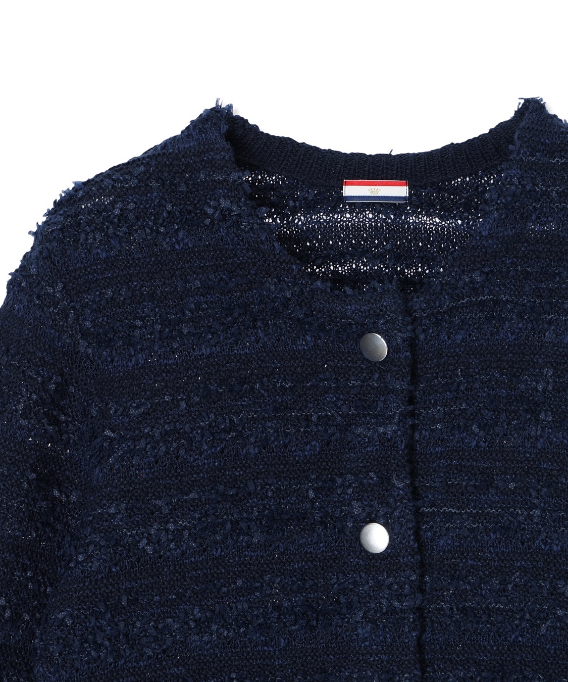 Petit Honfleur ツイード風ニットクルーカーディガン【ハンドウォッシャブル】_sub_24