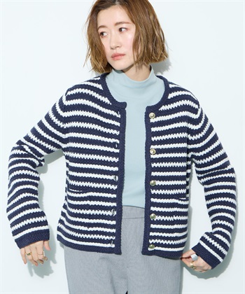 Petit Honfleur ボーダーカーディガン_subthumb_1