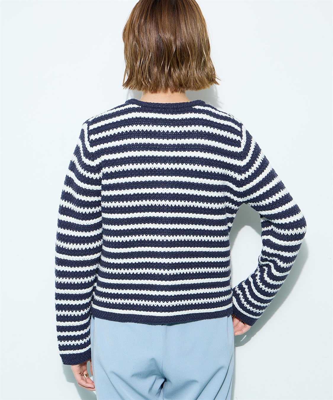 Petit Honfleur ボーダーカーディガン_sub_5