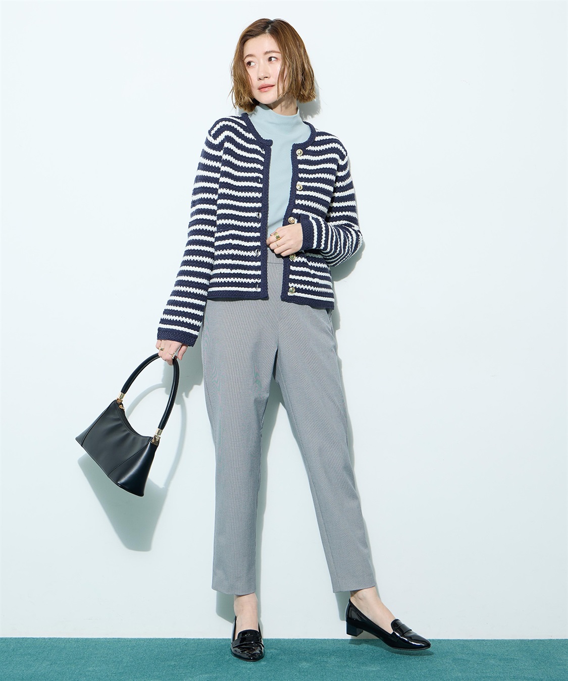 Petit Honfleur ボーダーカーディガン_sub_7