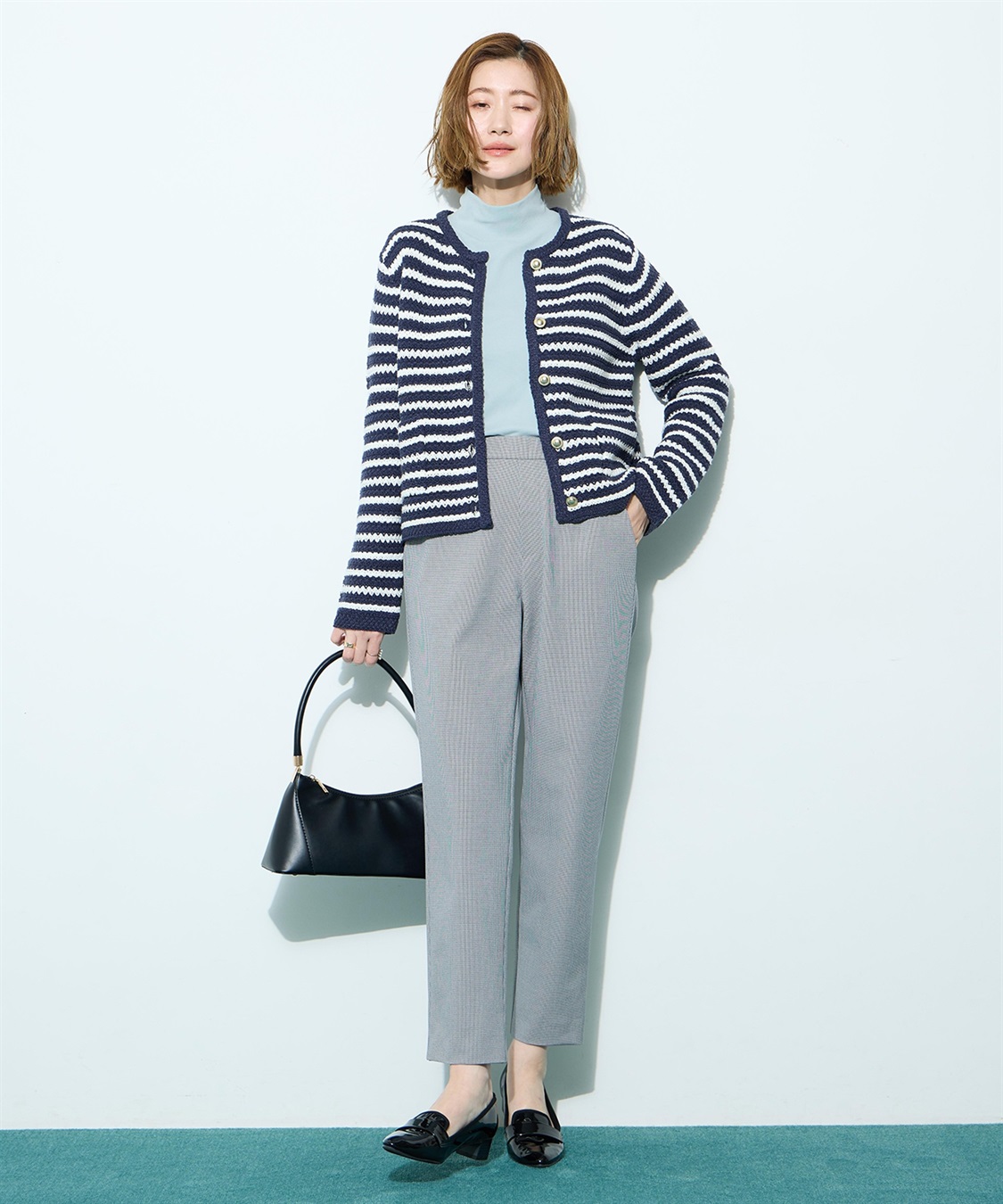 Petit Honfleur ボーダーカーディガン_sub_8