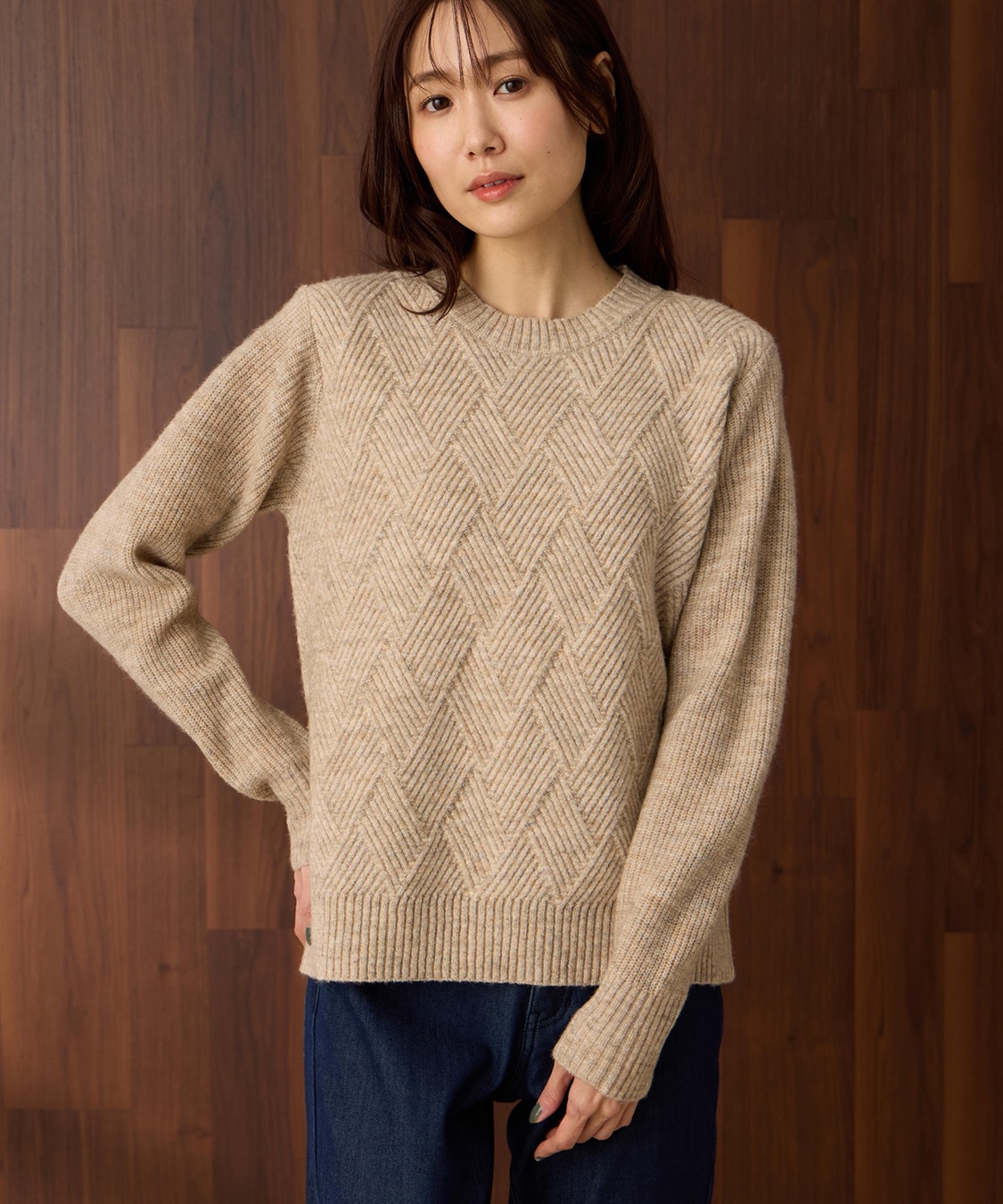 Petit Honfleur ダイヤニットプルオーバー_sub_6