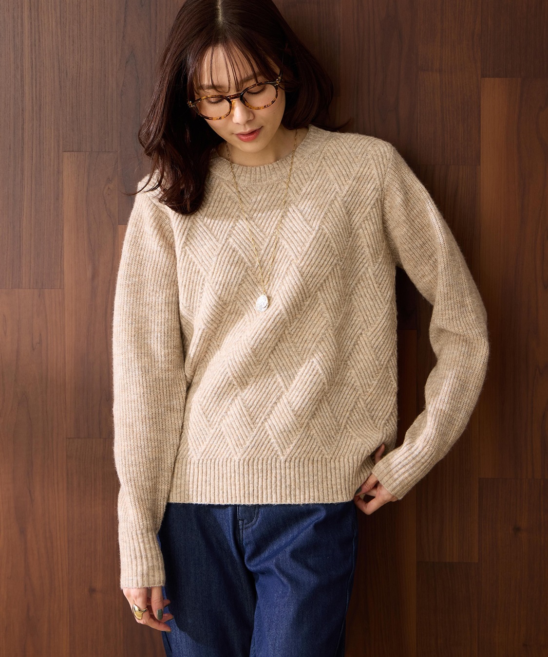 Petit Honfleur ダイヤニットプルオーバー_sub_8