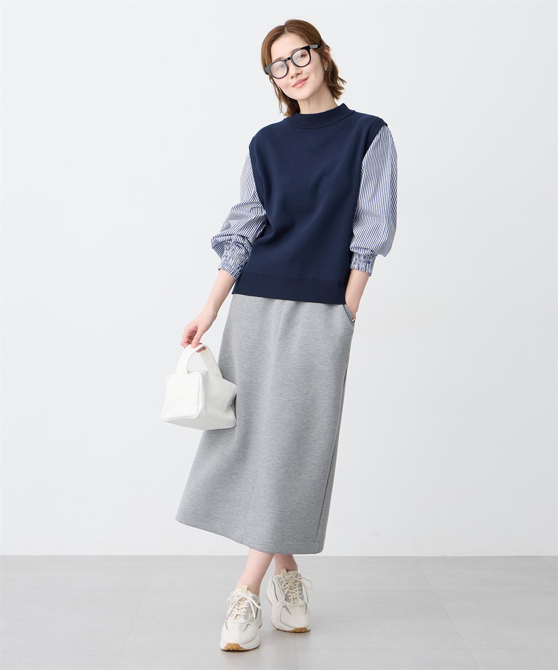 Petit Honfleur ストライプドッキングニットプルオーバー【ウォッシャブル】_sub_8