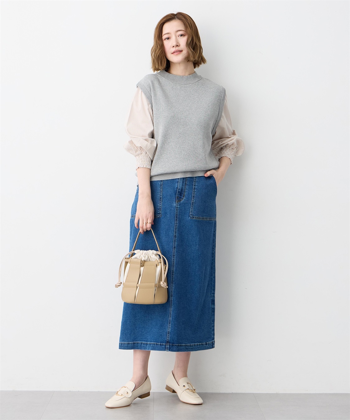 Petit Honfleur ストライプドッキングニットプルオーバー【ウォッシャブル】_sub_11