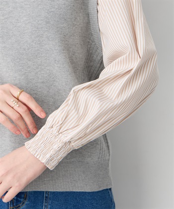 Petit Honfleur ストライプドッキングニットプルオーバー【ウォッシャブル】_subthumb_15