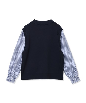 Petit Honfleur ストライプドッキングニットプルオーバー【ウォッシャブル】_subthumb_18