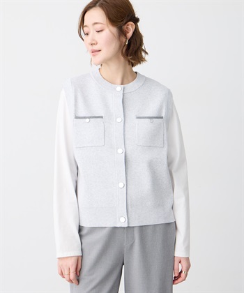 Petit Honfleur 胸ポケットニットベスト【ウォッシャブル】_subthumb_2