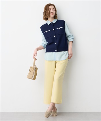 Petit Honfleur 胸ポケットニットベスト【ウォッシャブル】_subthumb_8