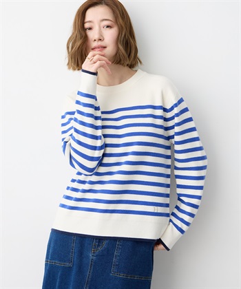 Petit Honfleur ミラノリブボーダーニットプルオーバー【ウォッシャブル】_subthumb_2