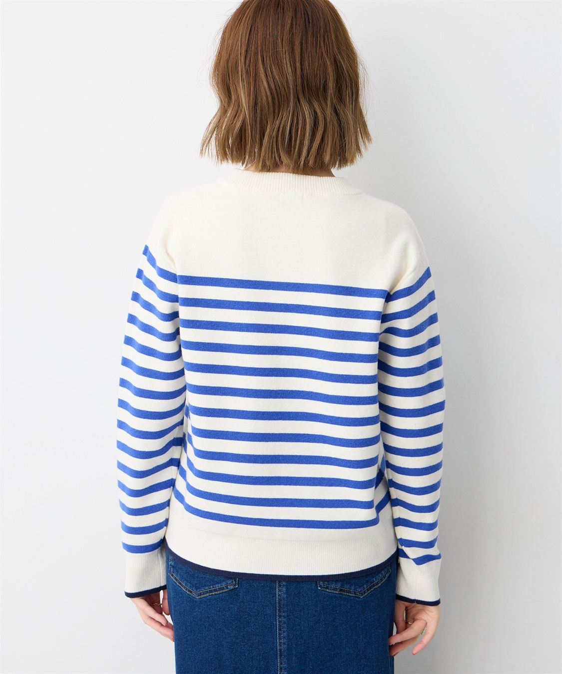 Petit Honfleur ミラノリブボーダーニットプルオーバー【ウォッシャブル】_sub_4
