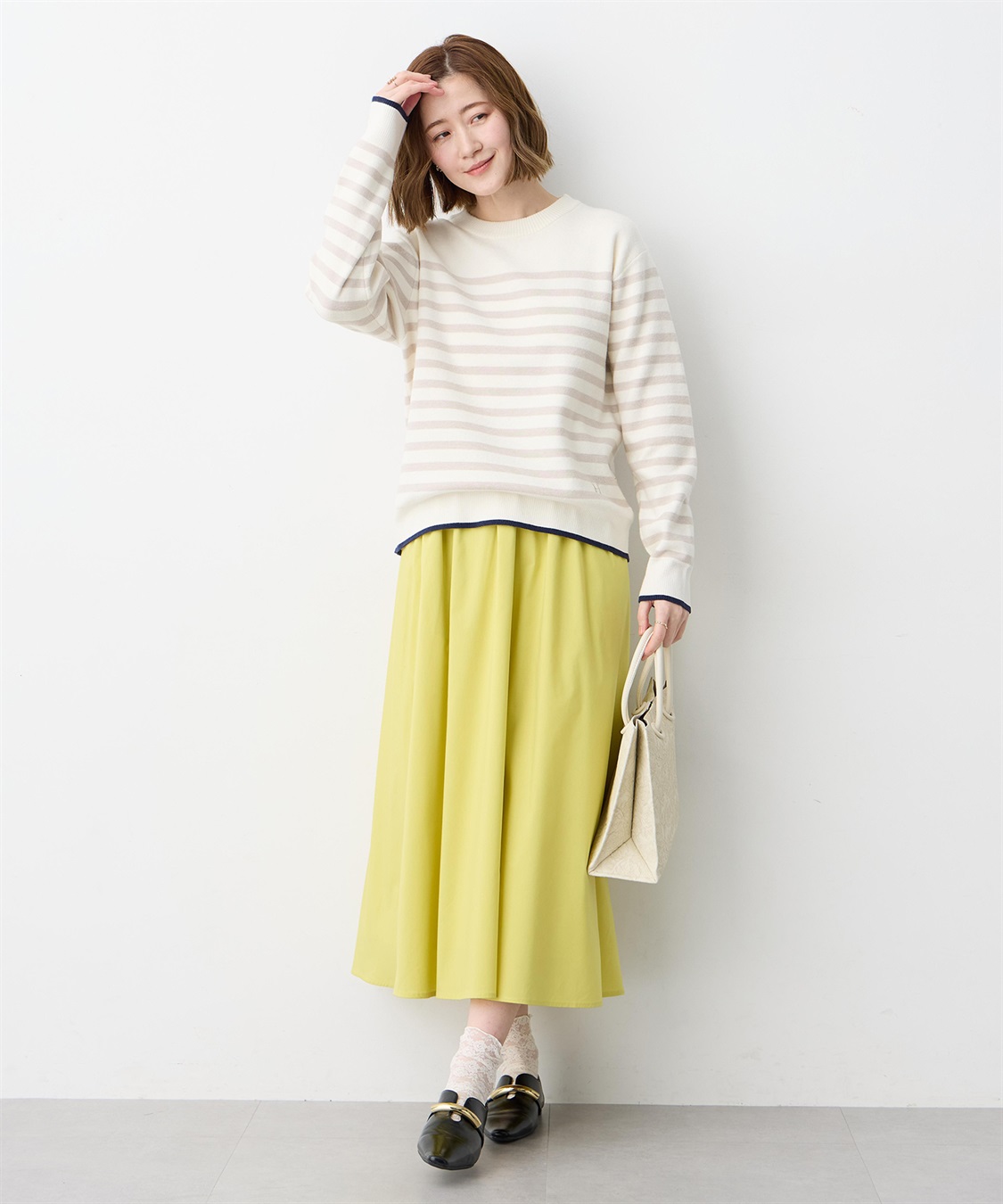 Petit Honfleur ミラノリブボーダーニットプルオーバー【ウォッシャブル】_sub_12