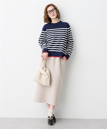 Petit Honfleur ミラノリブボーダーニットプルオーバー【ウォッシャブル】_subthumb_13