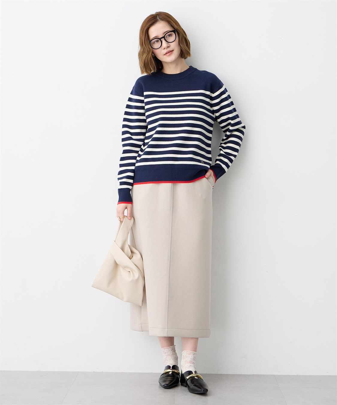 Petit Honfleur ミラノリブボーダーニットプルオーバー【ウォッシャブル】_sub_16