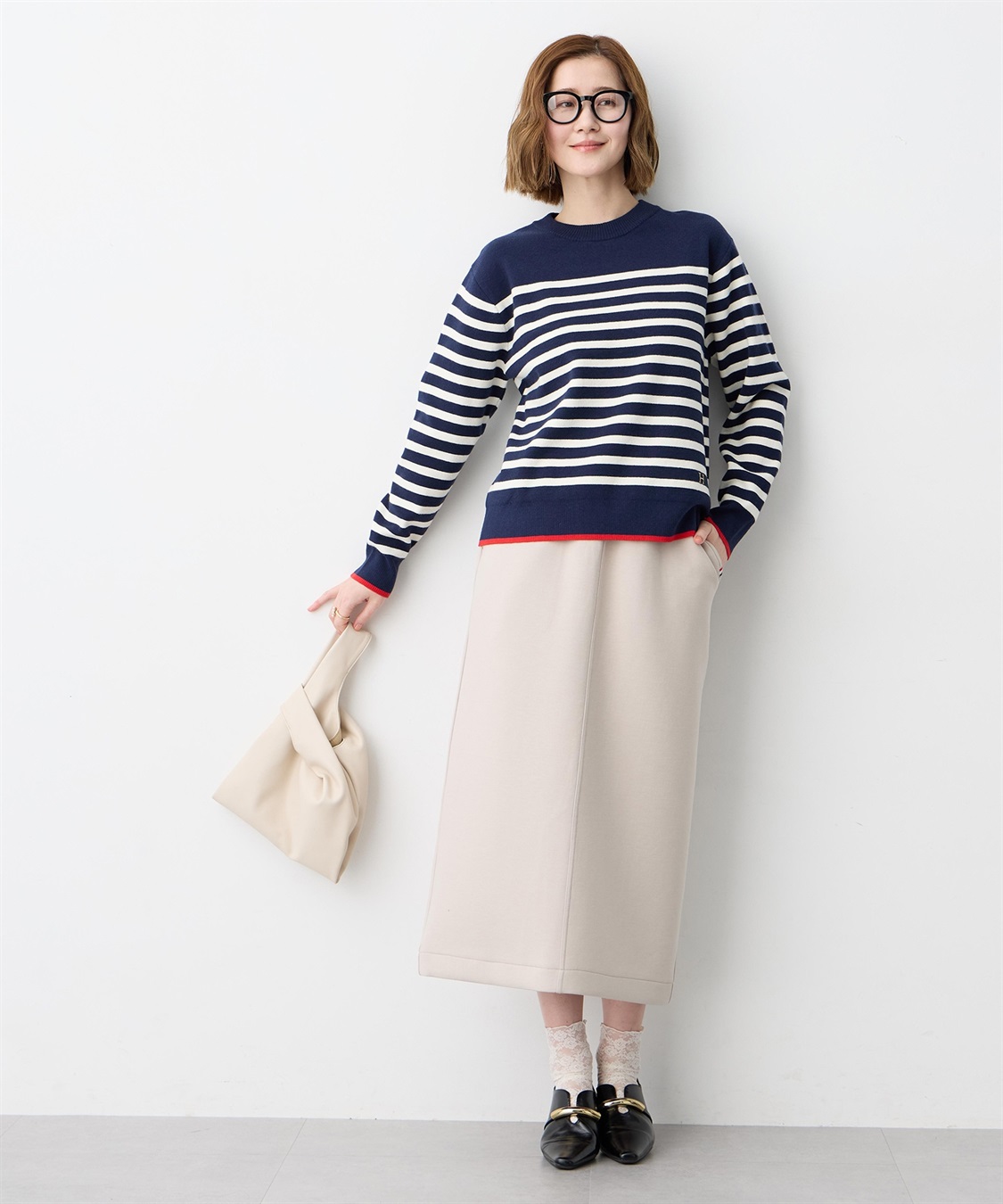 Petit Honfleur ミラノリブボーダーニットプルオーバー【ウォッシャブル】_sub_17