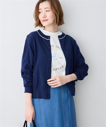 Petit Honfleur ファンクションクルーネックカーディガン【接触冷感・UVカット・ウォッシャブル】_subthumb_2