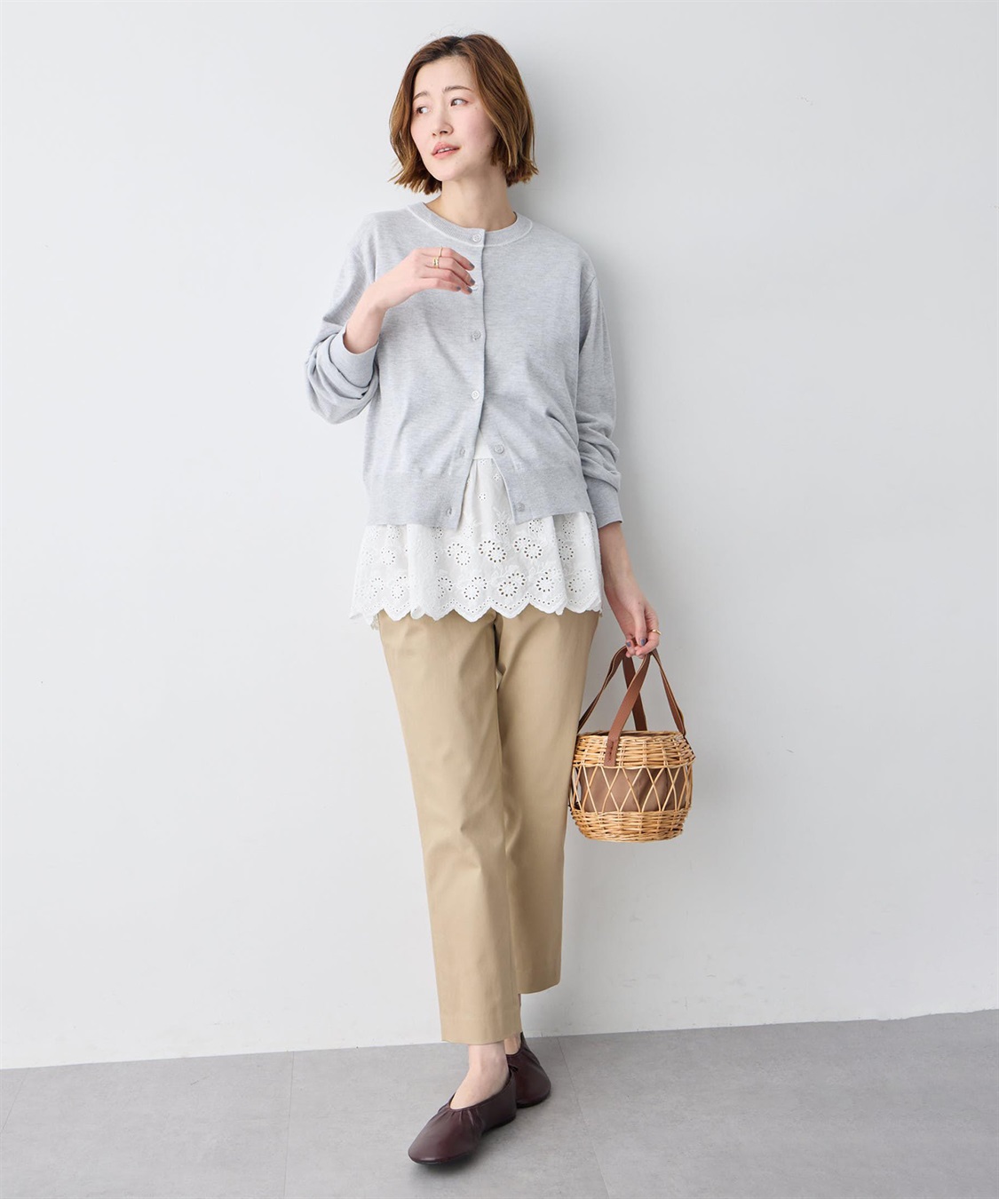 Petit Honfleur ファンクションクルーネックカーディガン【接触冷感・UVカット・ウォッシャブル】_sub_11