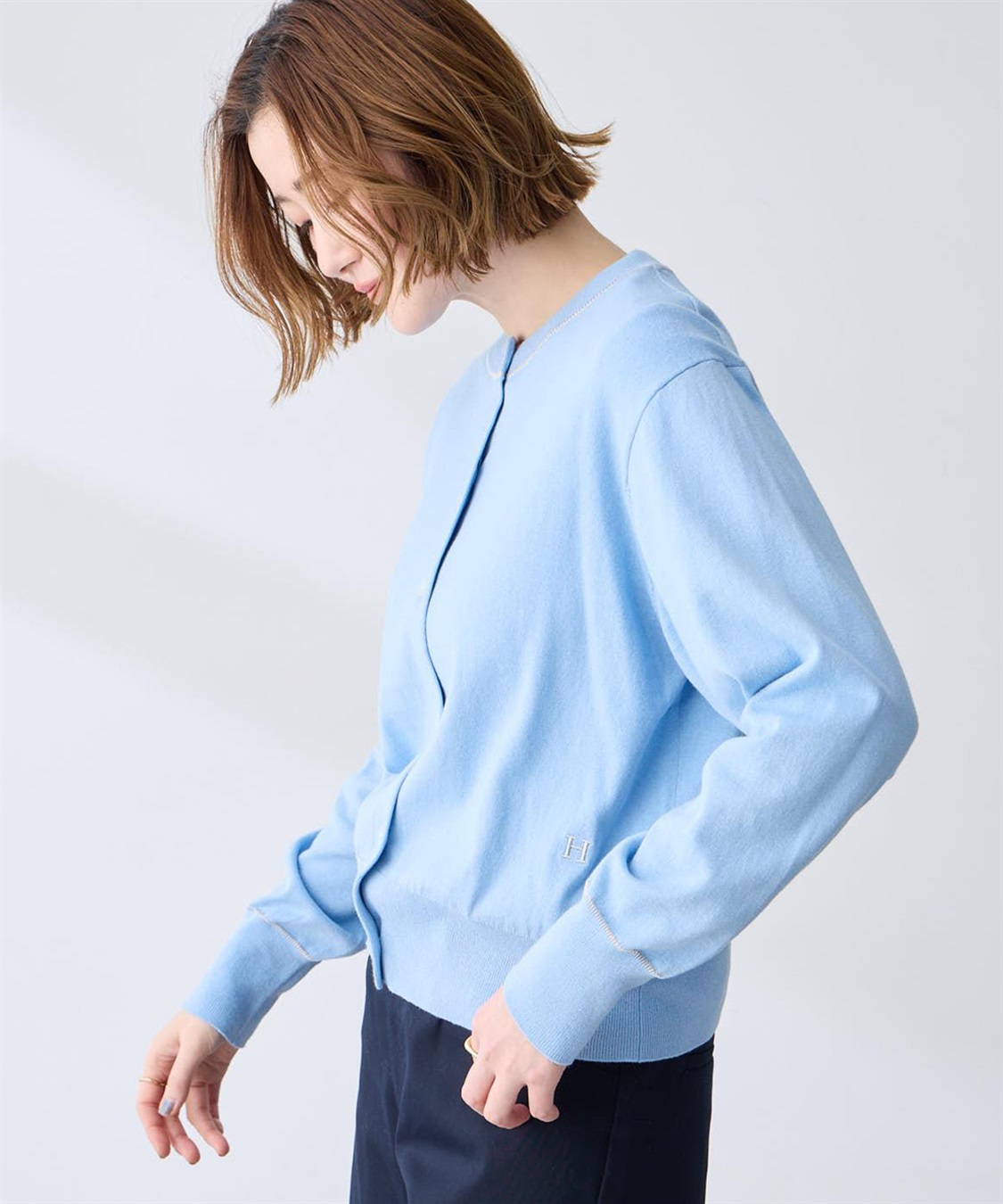 Petit Honfleur ファンクションクルーネックカーディガン【接触冷感・UVカット・ウォッシャブル】_sub_13