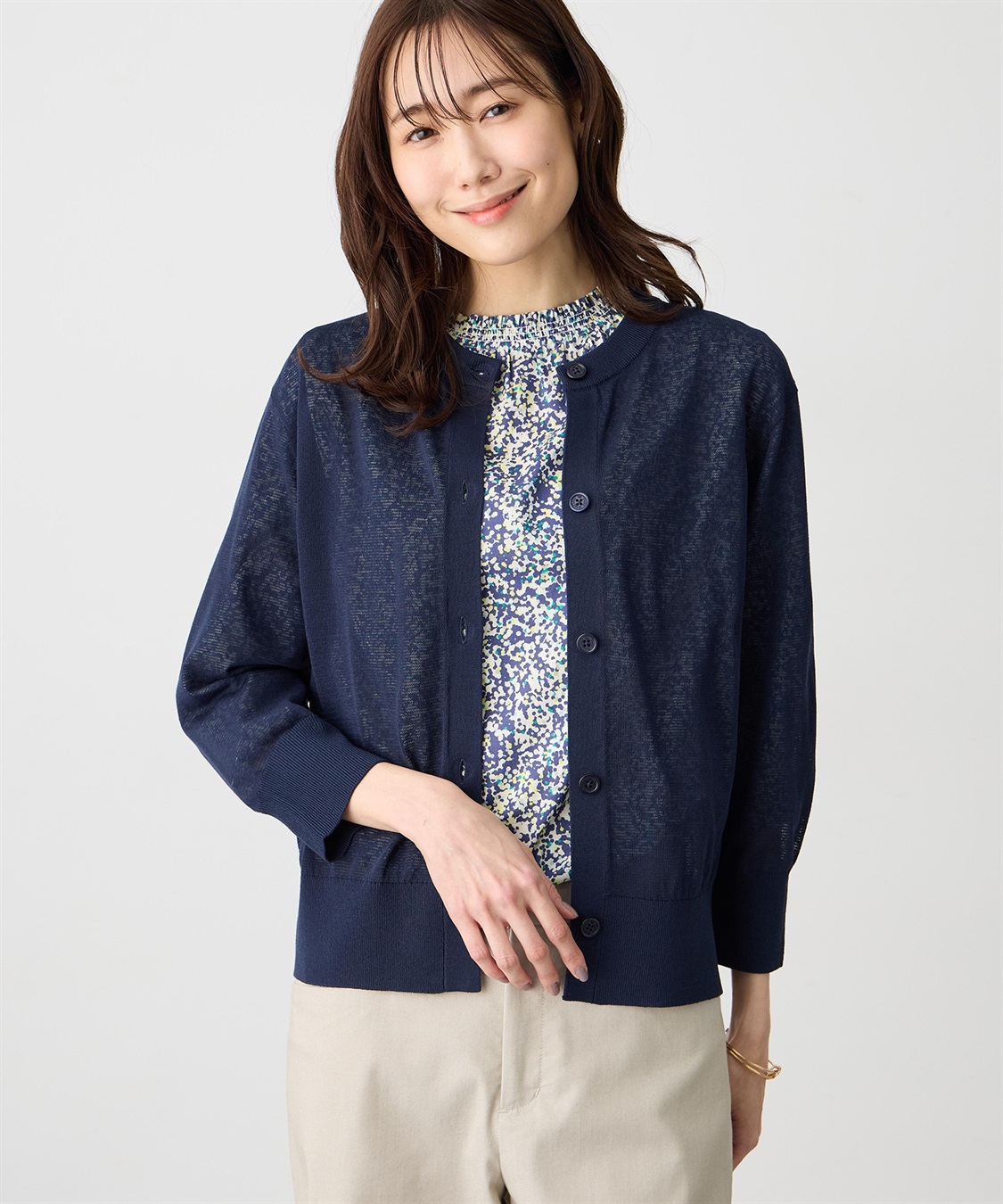 Petit Honfleur ノーカラーCD【楽ちんニット】_sub_1