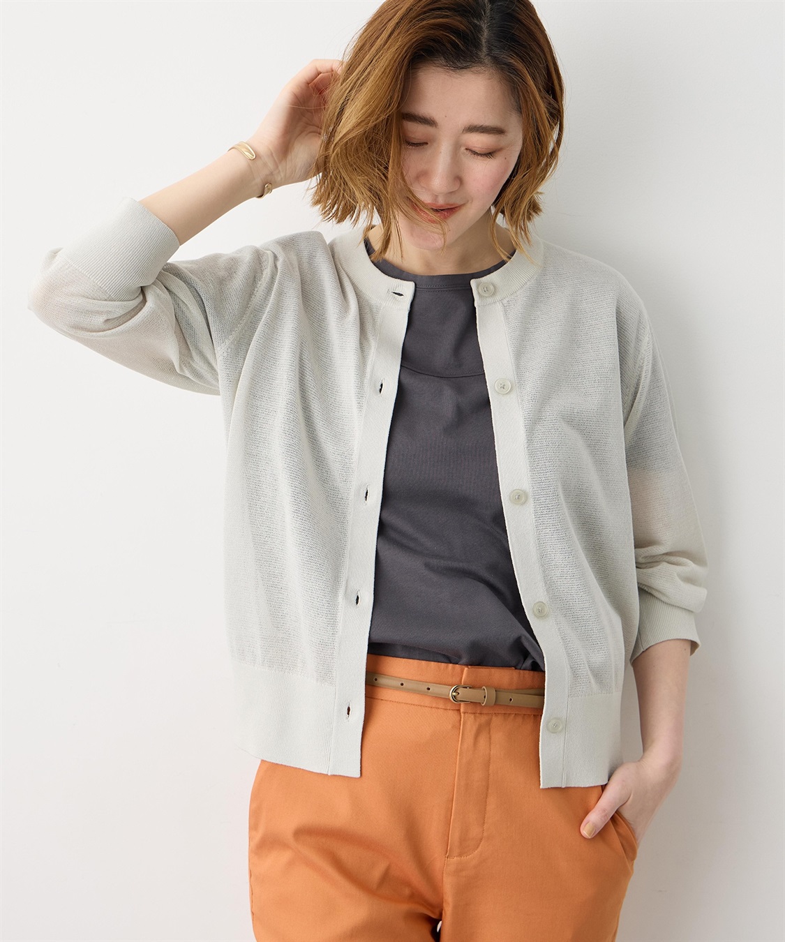 Petit Honfleur ノーカラーCD【楽ちんニット】_sub_2