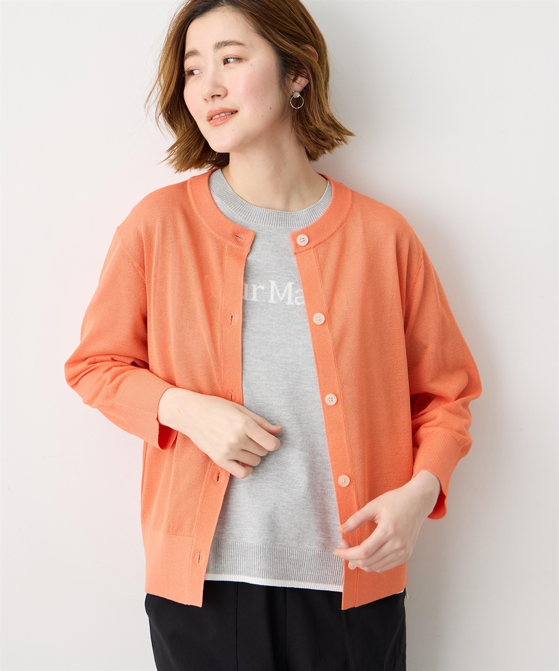 Petit Honfleur ノーカラーCD【楽ちんニット】_sub_5