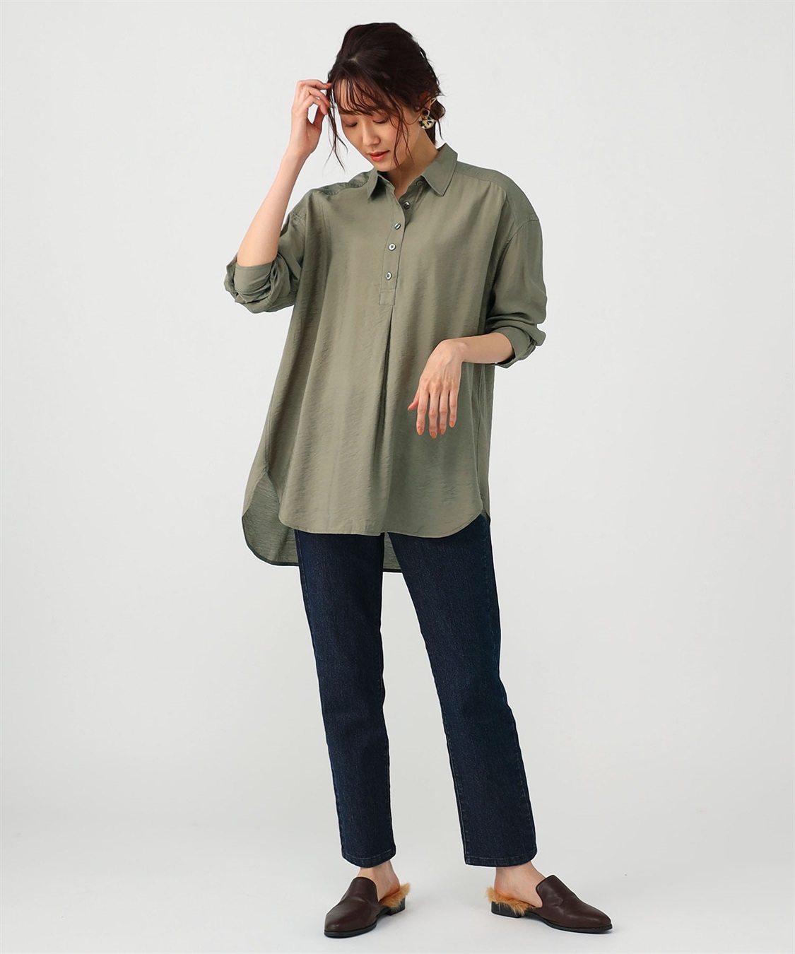 Petit Honfleur オーバーサイズスキッパーブラウス_sub_7