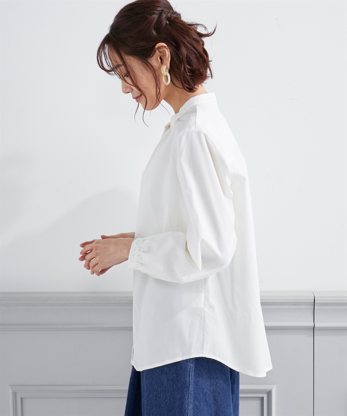 Petit Honfleur レースアクセントブラウス_sub_1