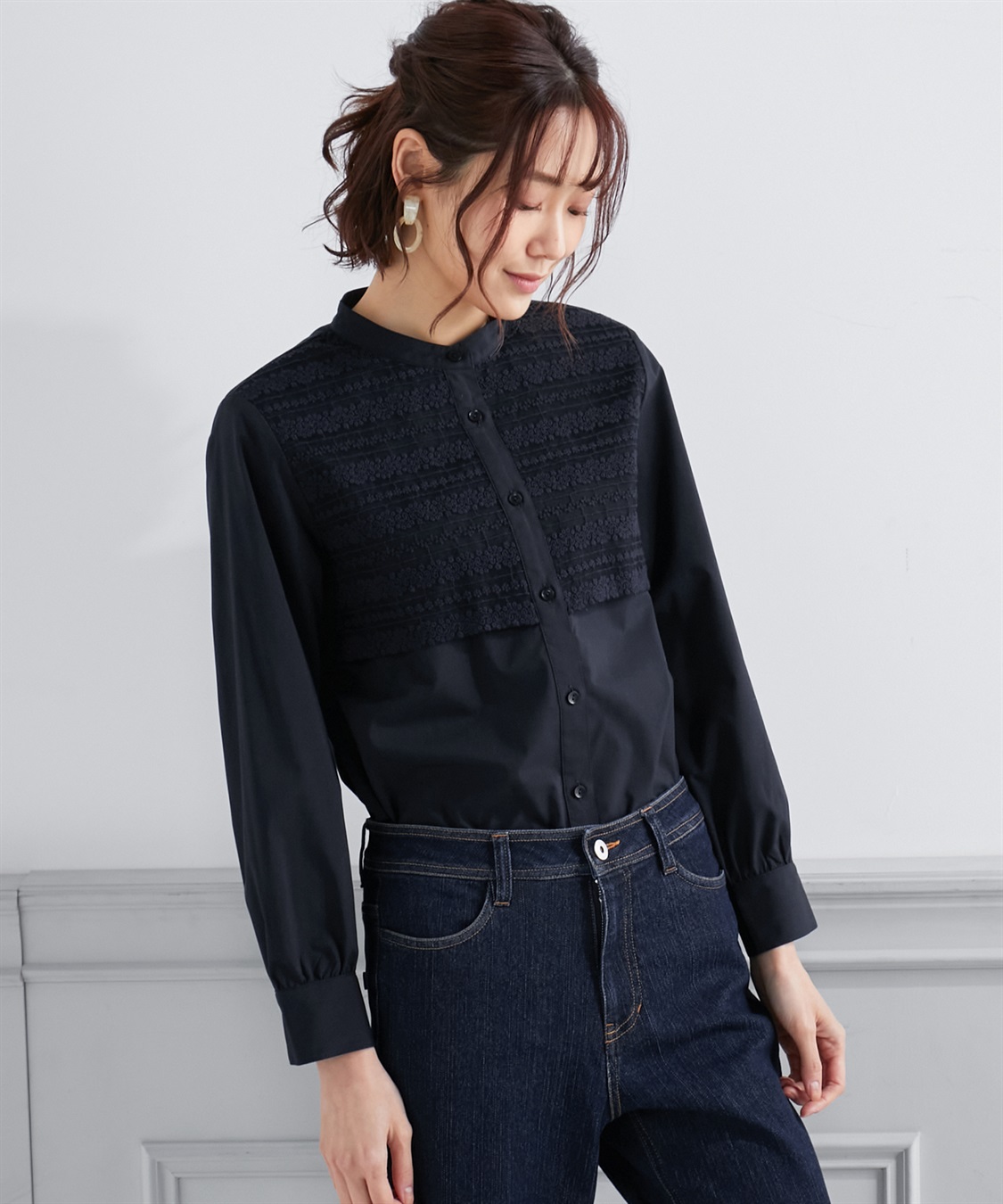 Petit Honfleur レースフロントブラウス_sub_1