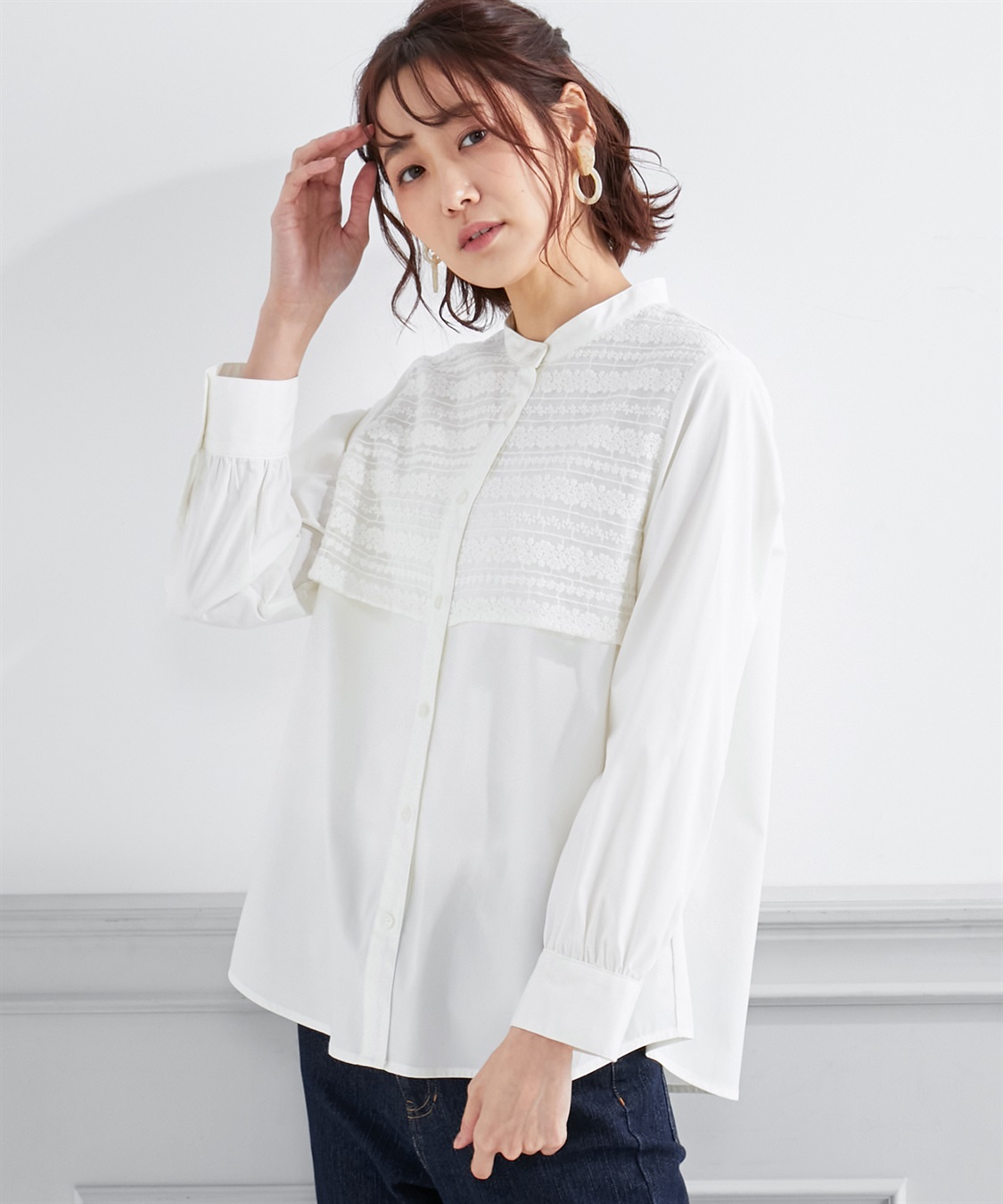 Petit Honfleur レースフロントブラウス_sub_9