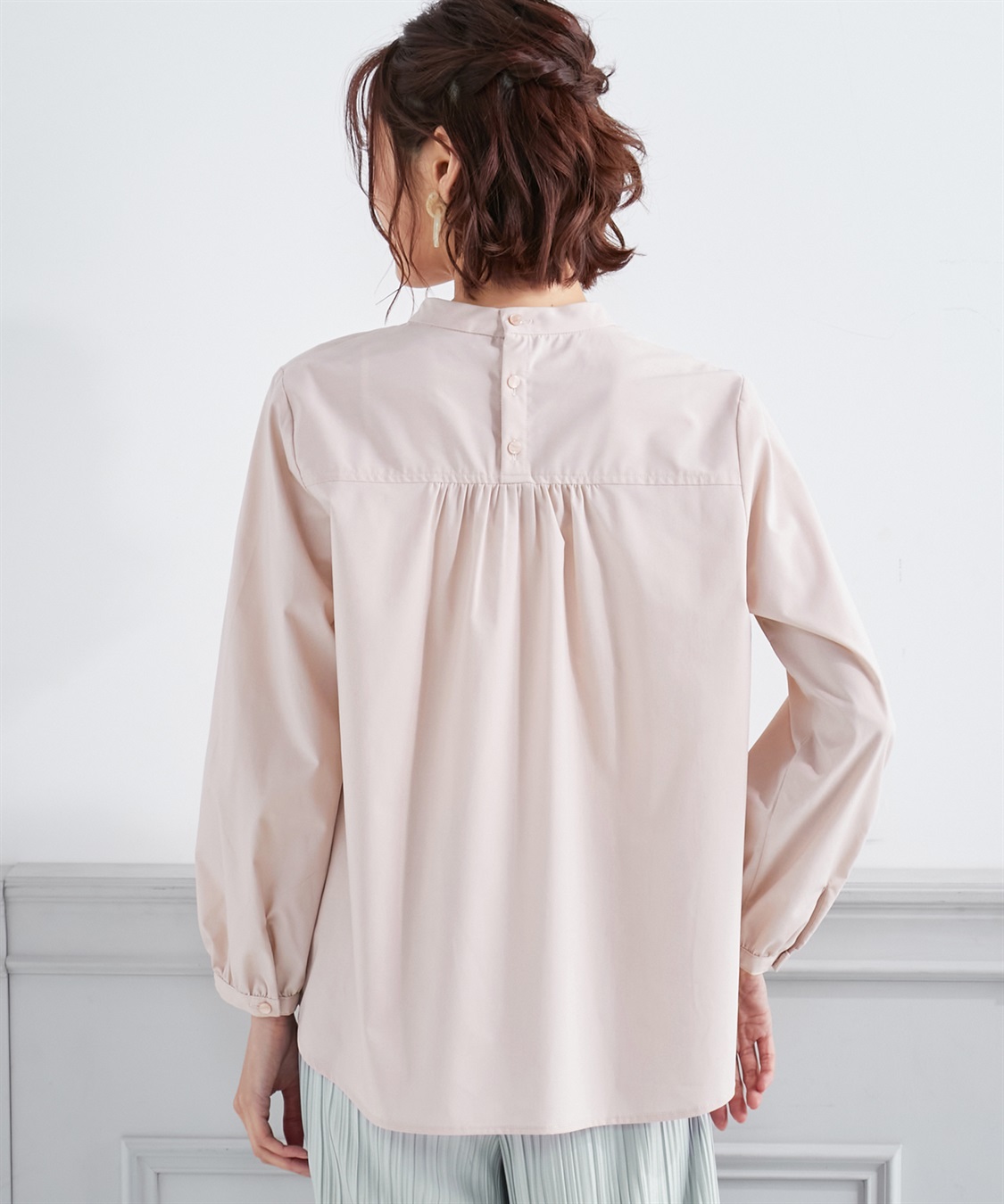 Petit Honfleur スタンドカラーブラウス_sub_2