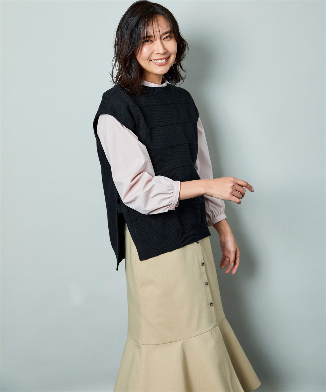 Petit Honfleur スタンドカラーブラウス_sub_10