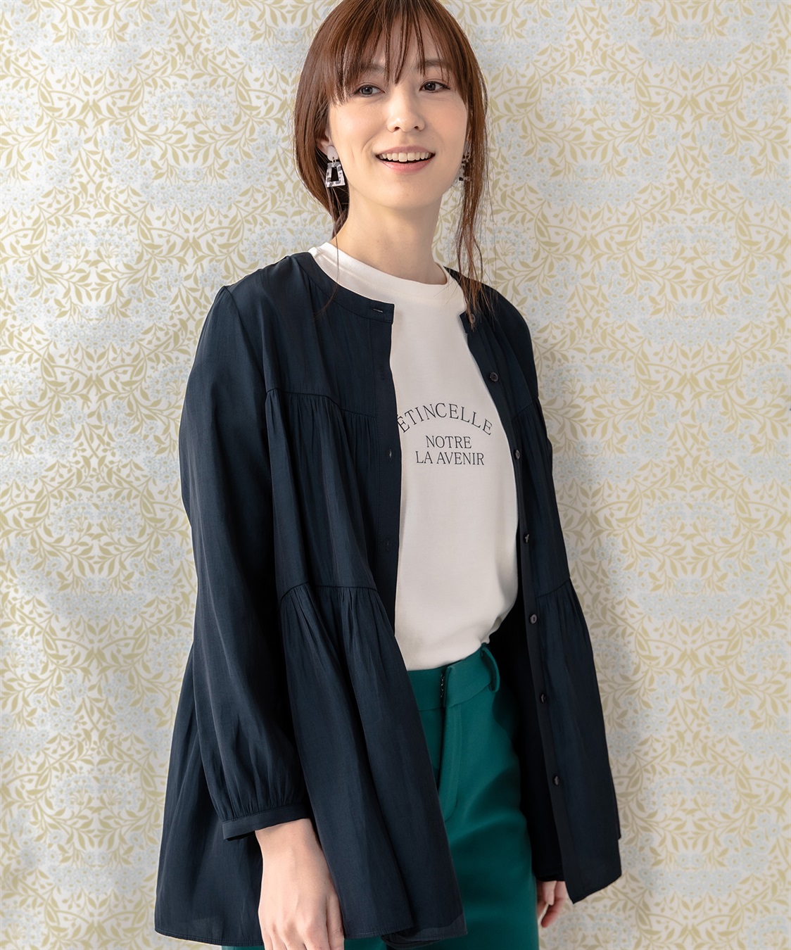 Petit Honfleur ティアードブラウス_sub_15