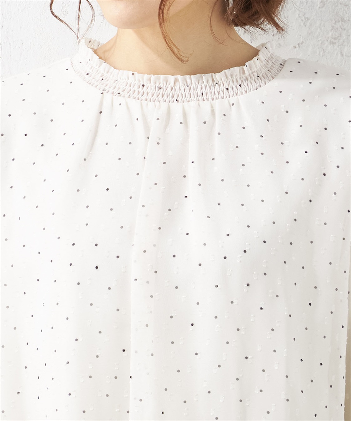 Petit Honfleur シフォンドットプリントブラウス_sub_4