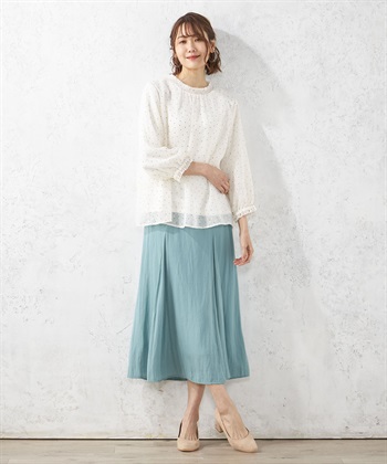 シフォンドットプリントブラウス Petit Honfleur｜クロスプラス