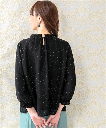 Petit Honfleur シフォンドットプリントブラウス_subthumb_17
