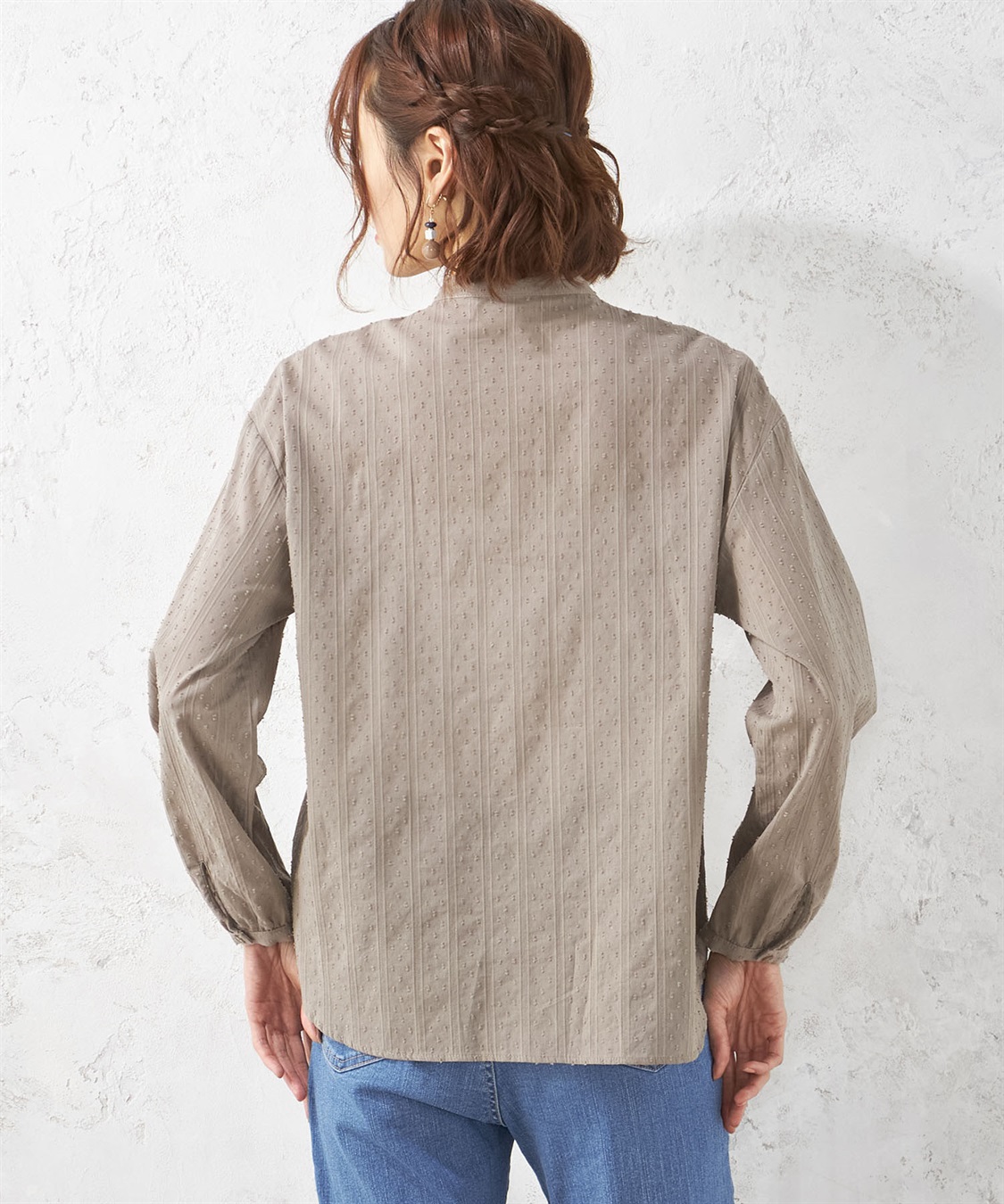 Petit Honfleur ジャガードレースシャツ_sub_3