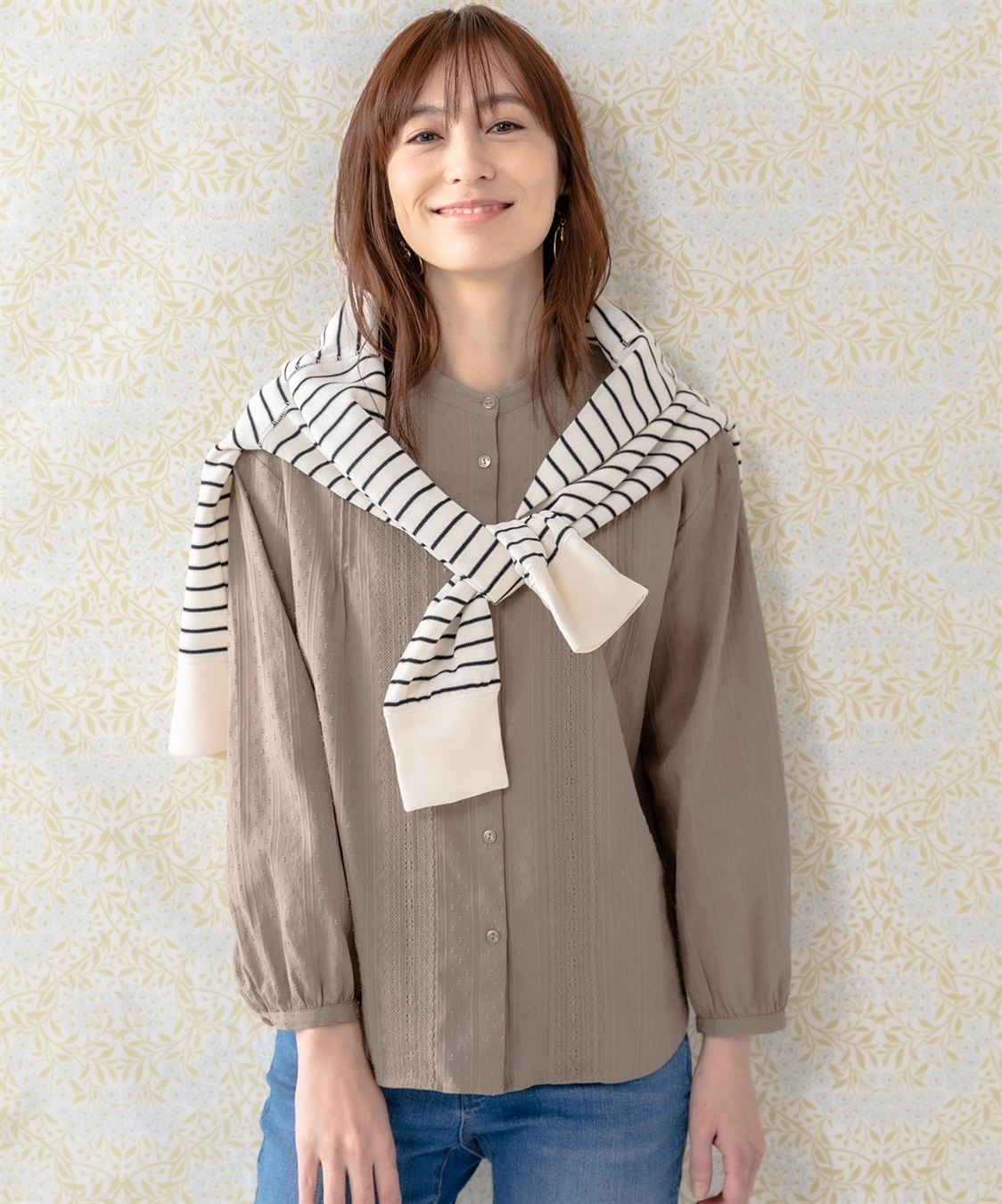 Petit Honfleur ジャガードレースシャツ_sub_11