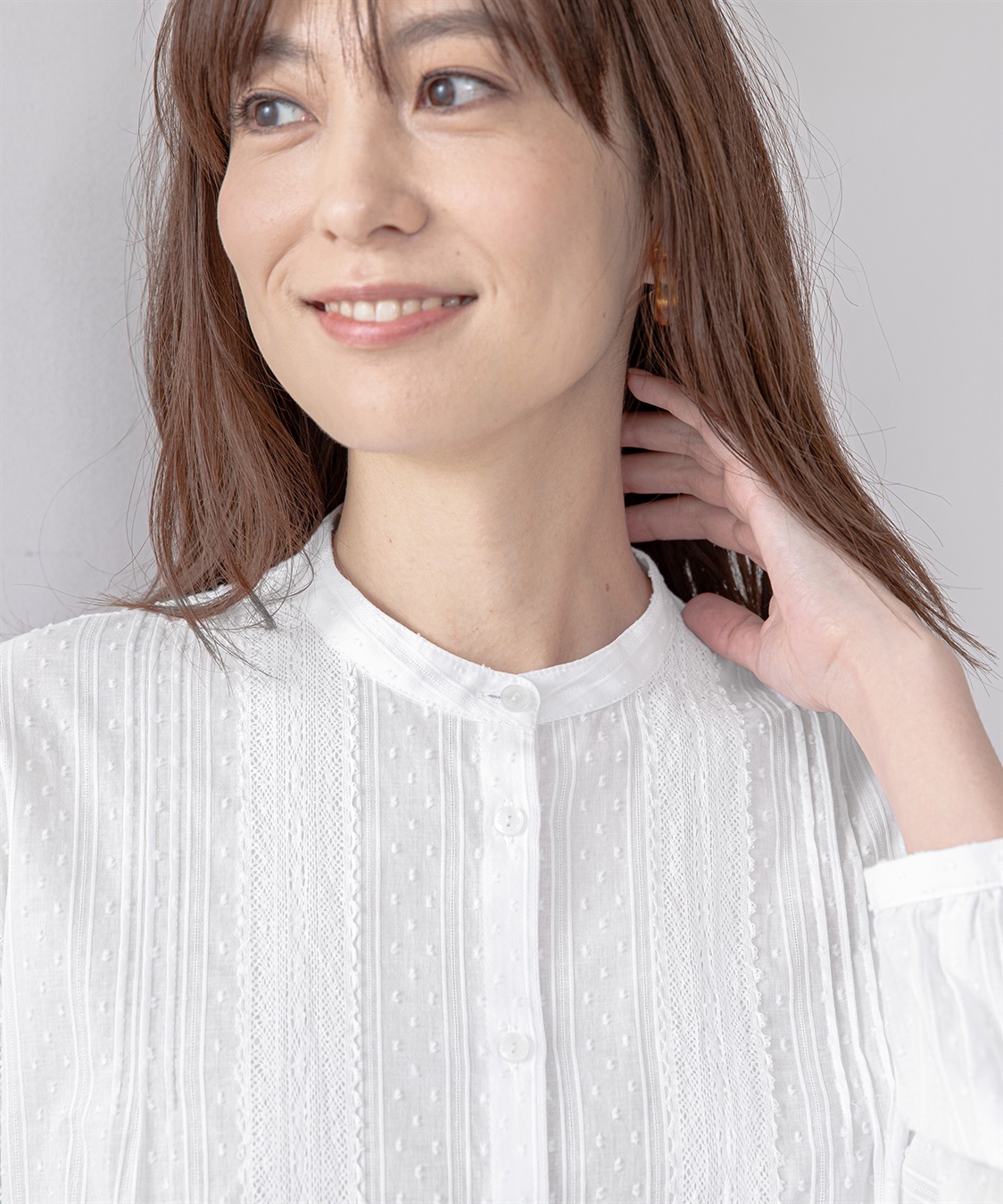 Petit Honfleur ジャガードレースシャツ_sub_17