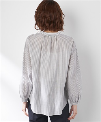 Petit Honfleur コットンジャガードストライプブラウス_subthumb_2
