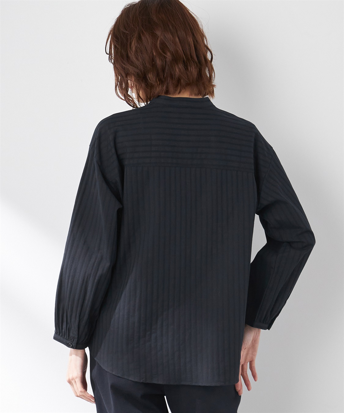 Petit Honfleur ドビーストライプブラウス_sub_2