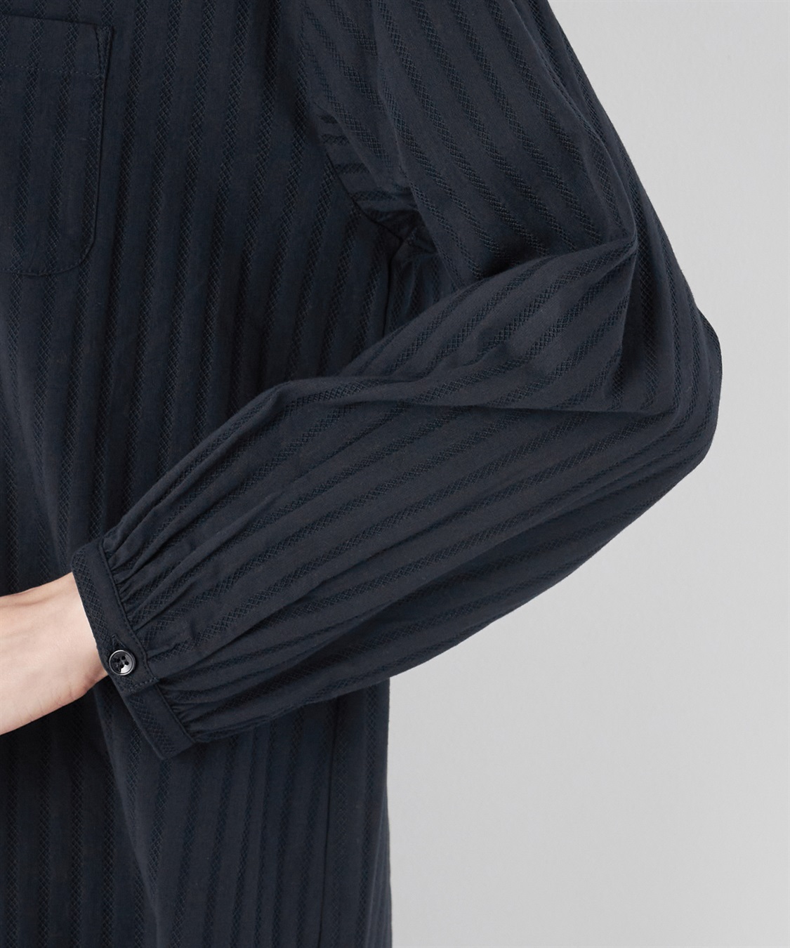 Petit Honfleur ドビーストライプブラウス_sub_4