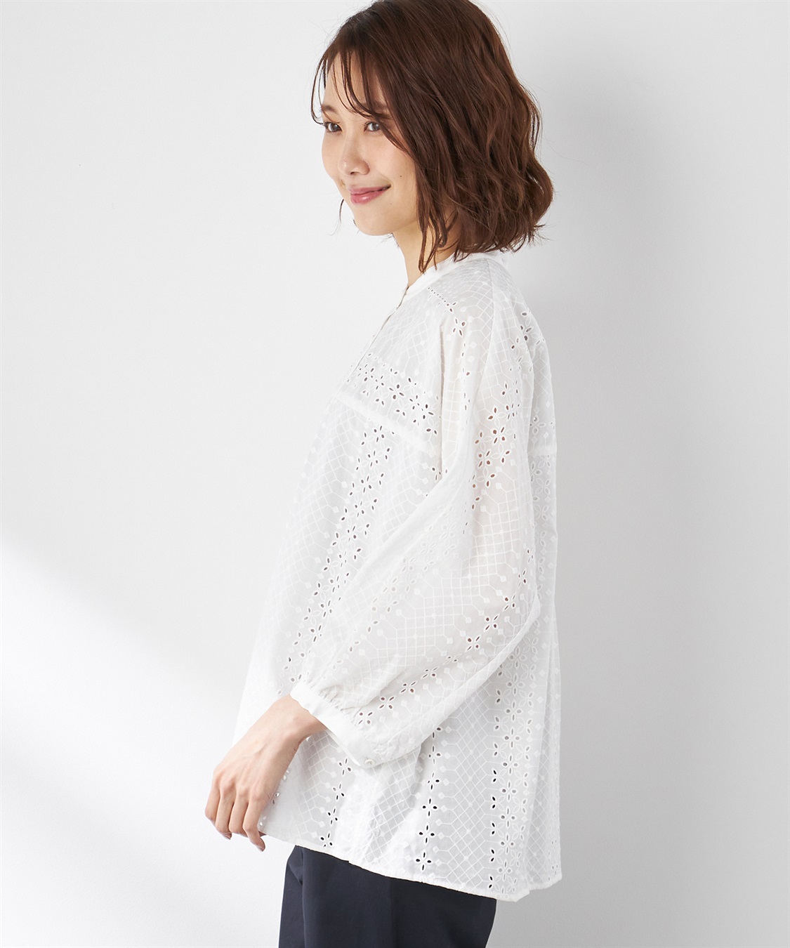 Petit Honfleur 刺しゅうレースブラウス_sub_1
